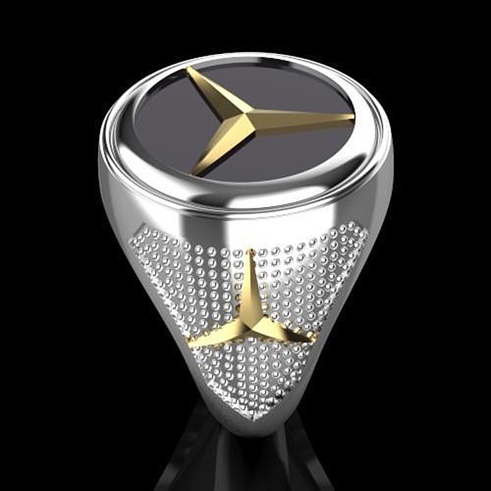 Cincin Bahan Sterling Silver 925 Desain Logo Gaya Punk Kreatif Untuk Wanita