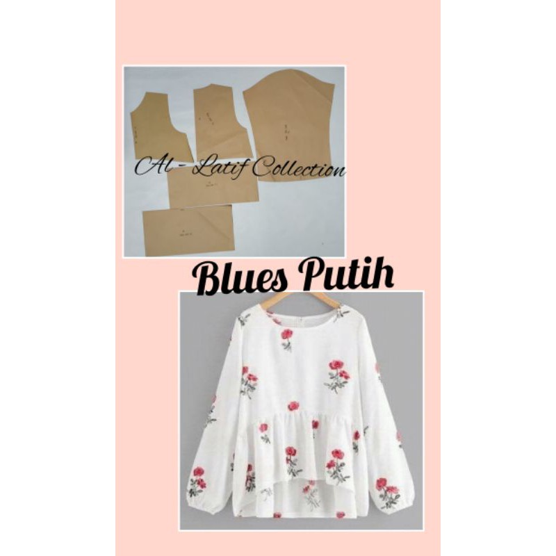 pola instan / pola jiplak blues putih