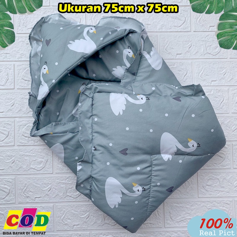Ana Baby - Selimut Bayi Badcover Bayi Kualitas Premium Ukuran 75cm x75cm Topi Hoodye