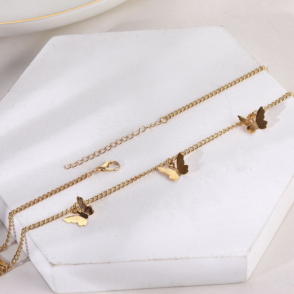 Butterfly Series Short Necklace Vintage Golden Chain Butterfly Neck Necklace Bohemian Fashion Clavic Necklace Jewelry