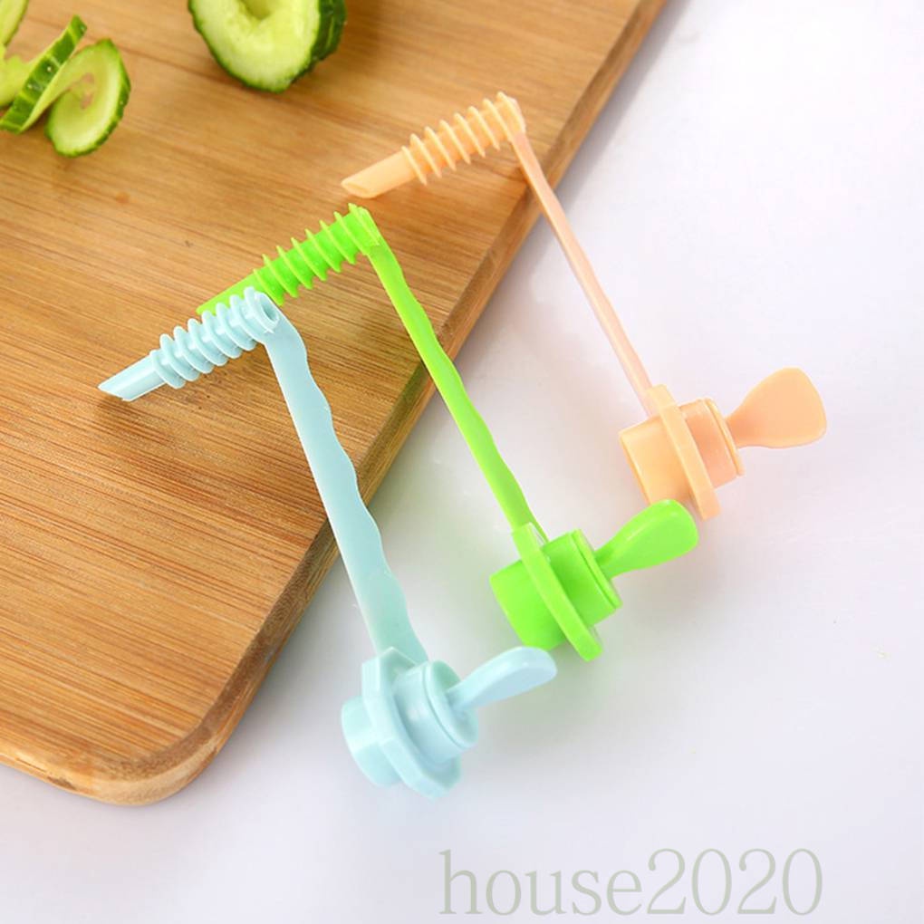 (House2020) Alat Pemotong Buah / Sayur / Kentang / Lobak Portable Bentuk Spiral Bahan Abs Resin Untuk Dapur