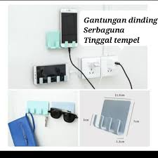 &lt; M.A &gt; Holder HP Dinding Tempel 4 Kait / GANTUNGAN TEMPEL DINDING 4 KAIT Serbaguna