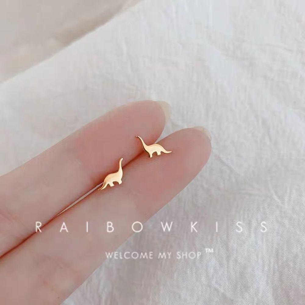 Suyo Anting Tusuk Mini Hadiah Helix Cartilage Tragus Hypoallergenic925 Perak Dinosaurus Kupu-Kupu