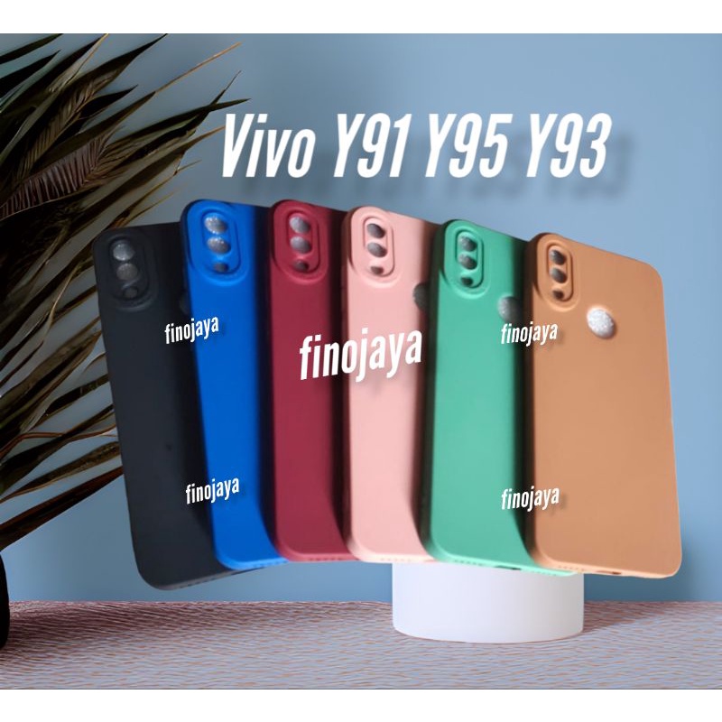 Case Macaron Vivo Y91 Y95 Y93 Silikon Casing Selicon pelindung Pro Camera