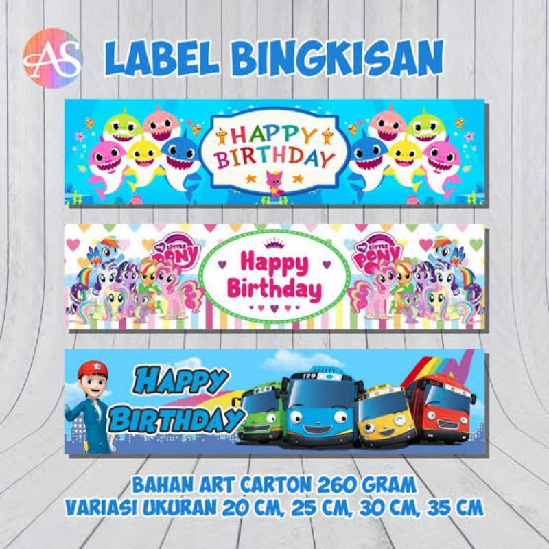 

( Ready ) Label Bingkisan Ukuran Plastik 20x30cm | One Day Service