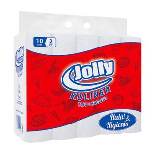 TISSUE JOLLY KULINER TISU CORELESS ROLL 2PLY BAG 10'S