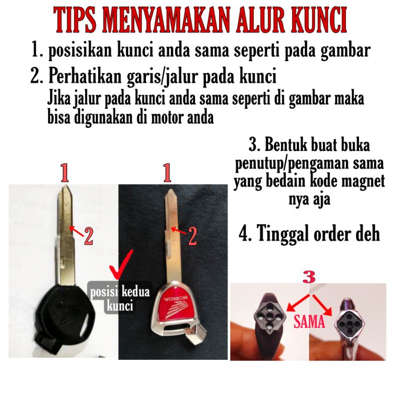 Kunci motor variasi crome full metal Beat Vario Scoopy Megapro spacy sonic cb150 CBR 150 Blade kuat-1