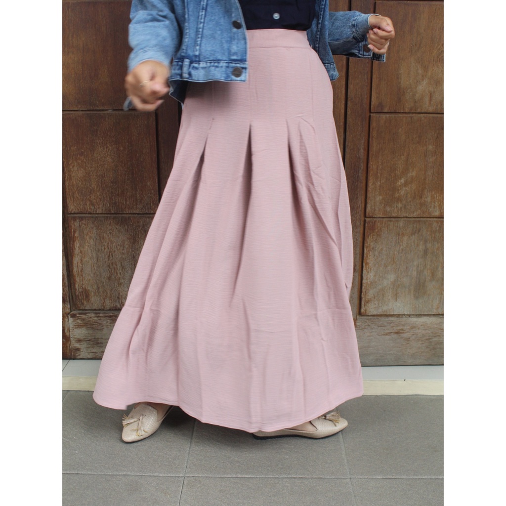 Rok Crinkle Rempel Model Lebar Original Ruffle Crinkle Skirt