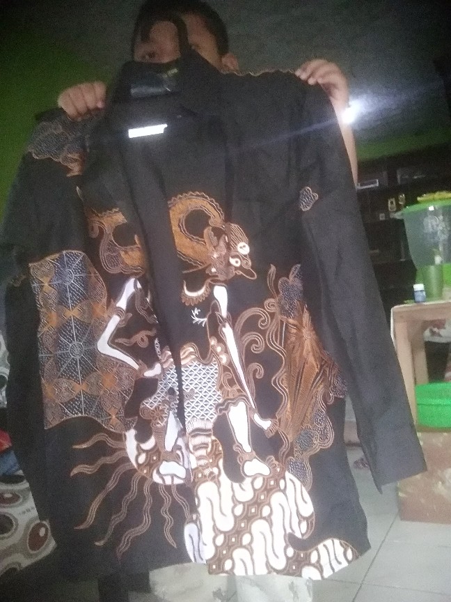 Batik Pria Wayang Mabur Full Furing Katun Halus Sragenan Ori Solo