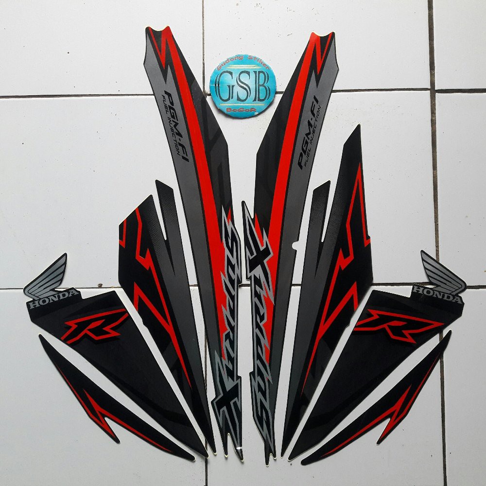 Variasi Stiker Motor Honda Supra X 125 Fi 2018 Hitam Shopee Indonesia