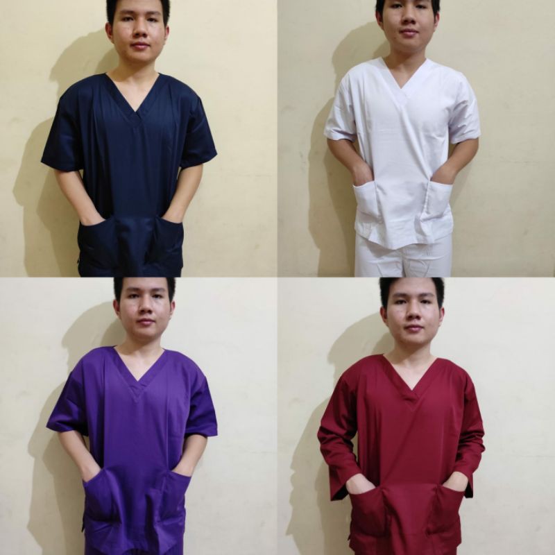 BAJU OK BORDIR NAMA 2/BAJU MEDIS/SERAGAM MEDIS/BAJU OK JUMBO/BAJU OK MURAH/BAJU OK PENDEK/BAJU OKA