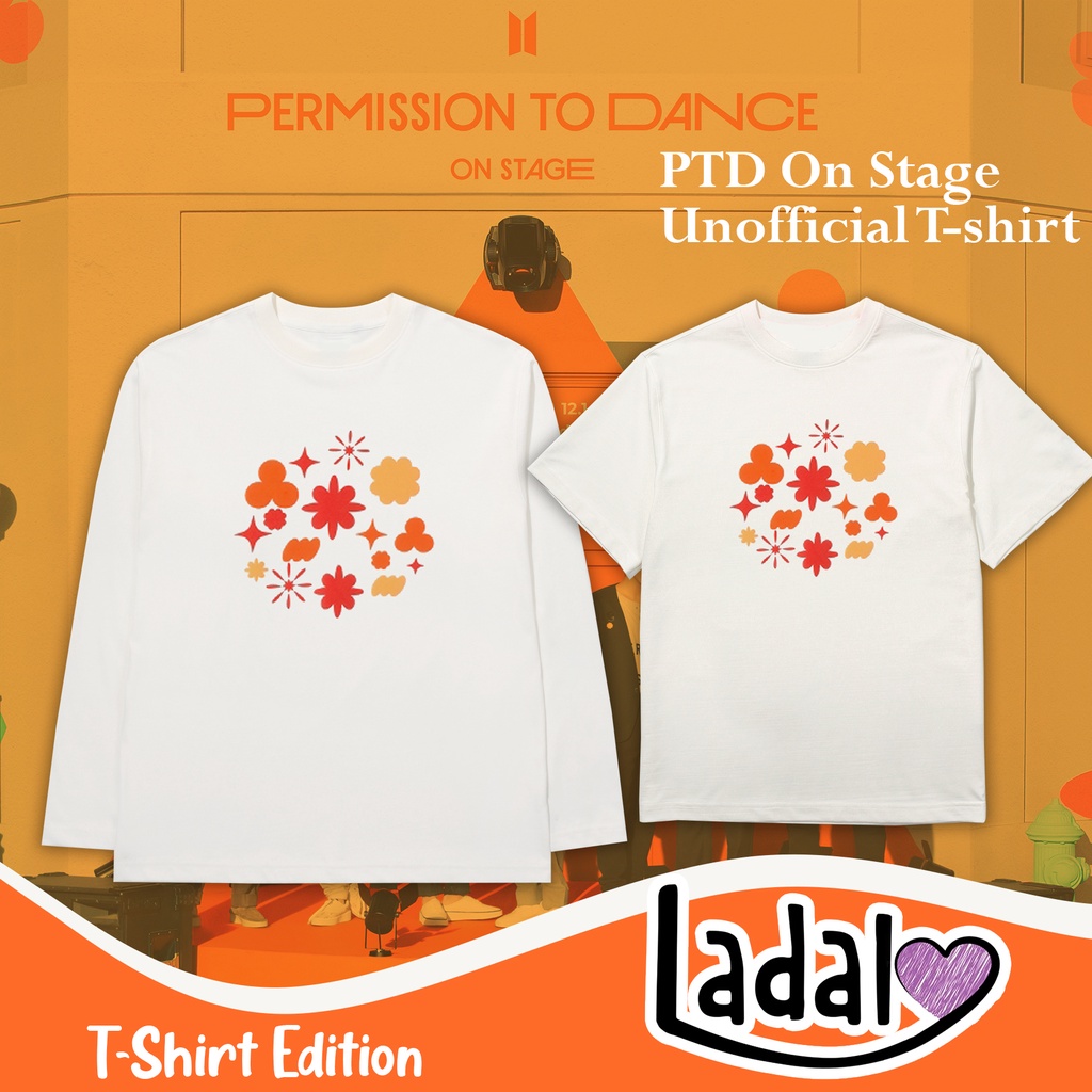BTS PTD on Stage Unofficial T-Shirt Edition Oversize| Baju Putih Large Logo Permission to dance on s
