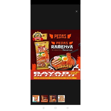 

promo mie Boncabe level 30 rasa Extra Pedas Ramen Endolita Mie instan goreng murah grosir