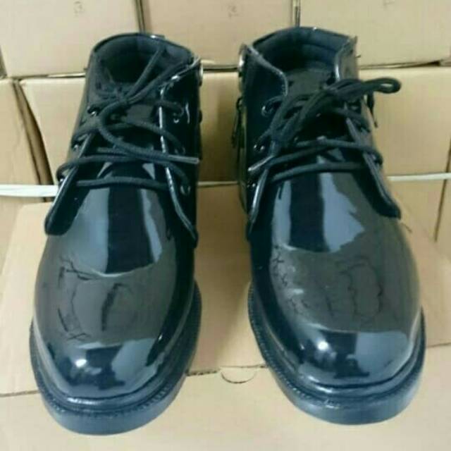 SEPATU BOOTS PDH POLRI TNI PANTOFEL