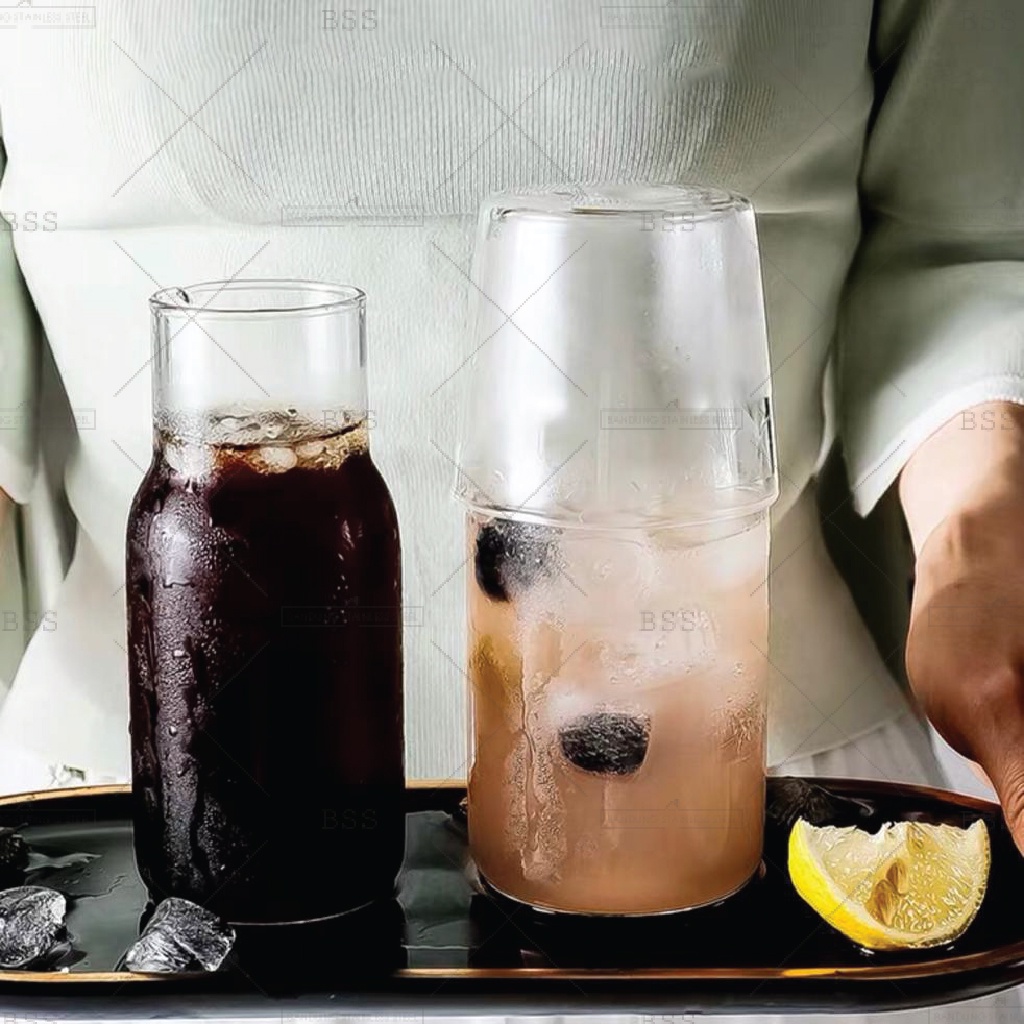 Botol Dengan Tutup Borosilicate Water Jug Gelas Cangkir Kaca Teh Kopi Tea Coffee Pitcher Jus