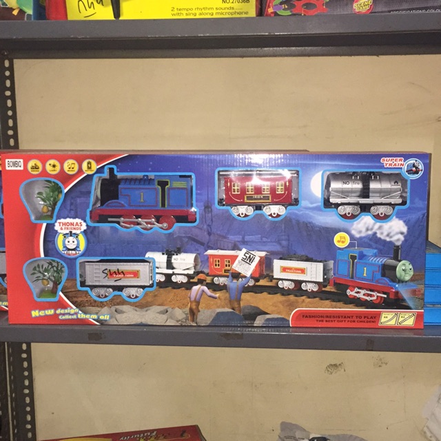 kereta thomas and friends super train baterai murah rel set