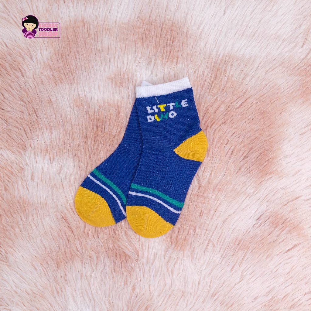 Minipetite SC2203  Kaus kaki anak usia 1 - 7 tahun Kaos kaki anak katun motif kartun dino bahan lembut adem kaos kaki anak import katun murah