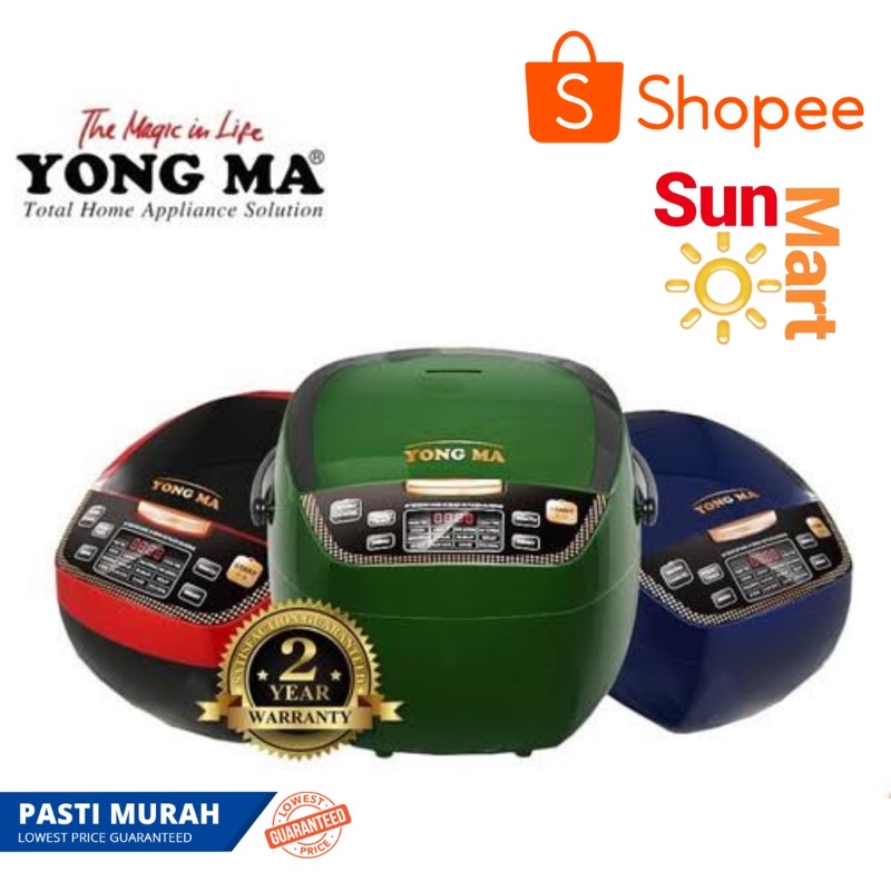 Yong Ma SMC-8017 Digital Rice Cooker / Magic com Yongma 2L