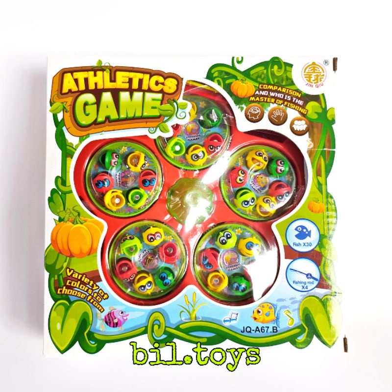 MAINAN ANAK LAKI LAKI PEREMPUAN PANCING MAGNET MUSIK DAN LAMPU ATHLETICS GAME FISHING GAME