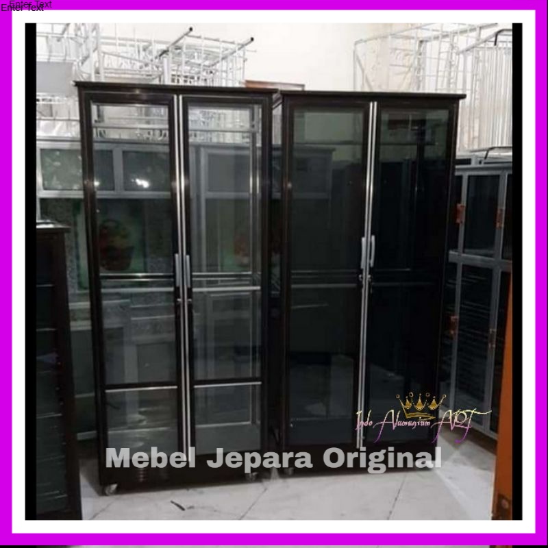 Lemari Pakaian Gantungan Kaca Pintu 2 - Lemari Hijab Jilbab Krudung