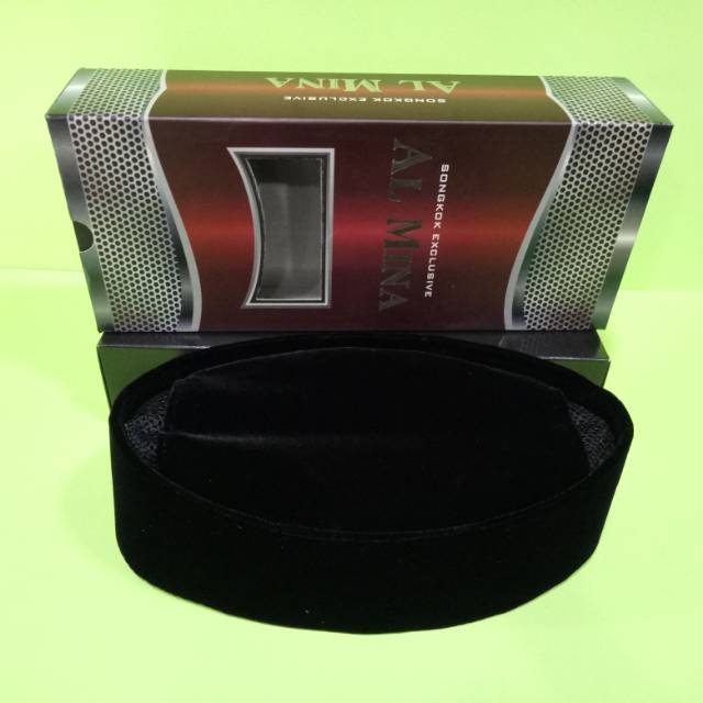 Peci Al Mina- songkok-peci hitam polos- kopiah