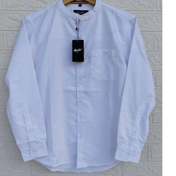 Stok terbatas.. KEMKO Harlen/N One Putih Motif Bordir LENGAN PANJANG PRIA