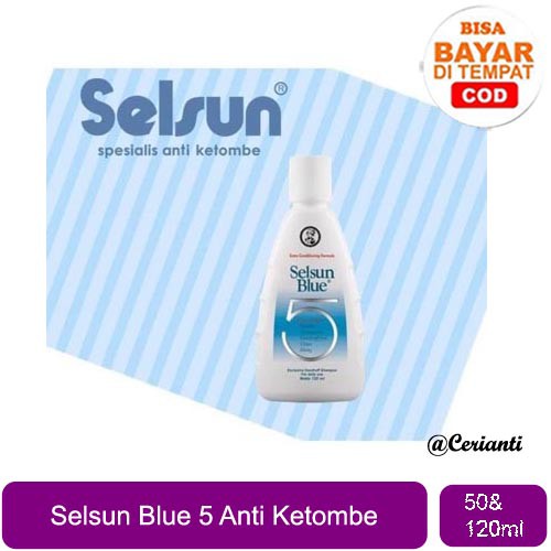 SELSUN Shampoo Conditioner Series | Sampo anti ketombe Blue 5 50 &amp; 120 ML_Cerianti