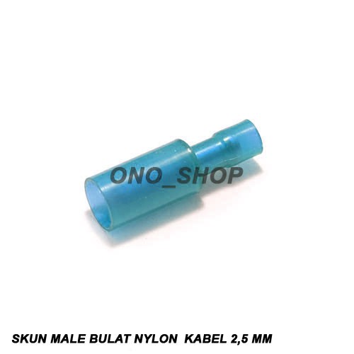 Skun Male Bulat Nylon (100 Pcs) Kabel 2,5 mm
