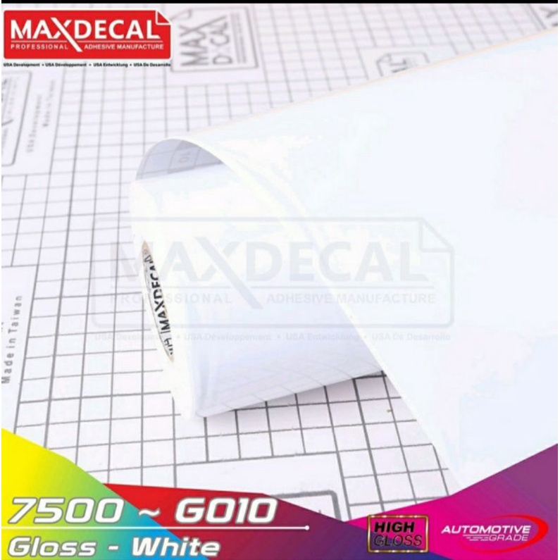 Sticker Skotlet Maxdecal 7500 G010 Max Decal  Putih Glossy