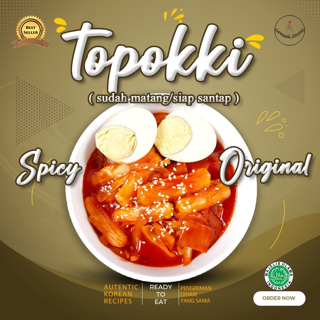 

Topokki Tteok-bokki Siap Makan Sudah Masak Instant Delivery Menu Matang Korea