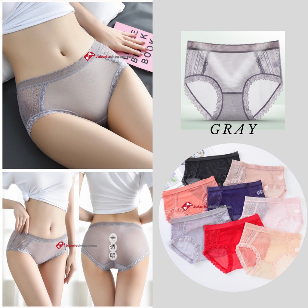 JC079 Celana Dalam Wanita Sexy Transparan Panty Lingerie Cewek Lace