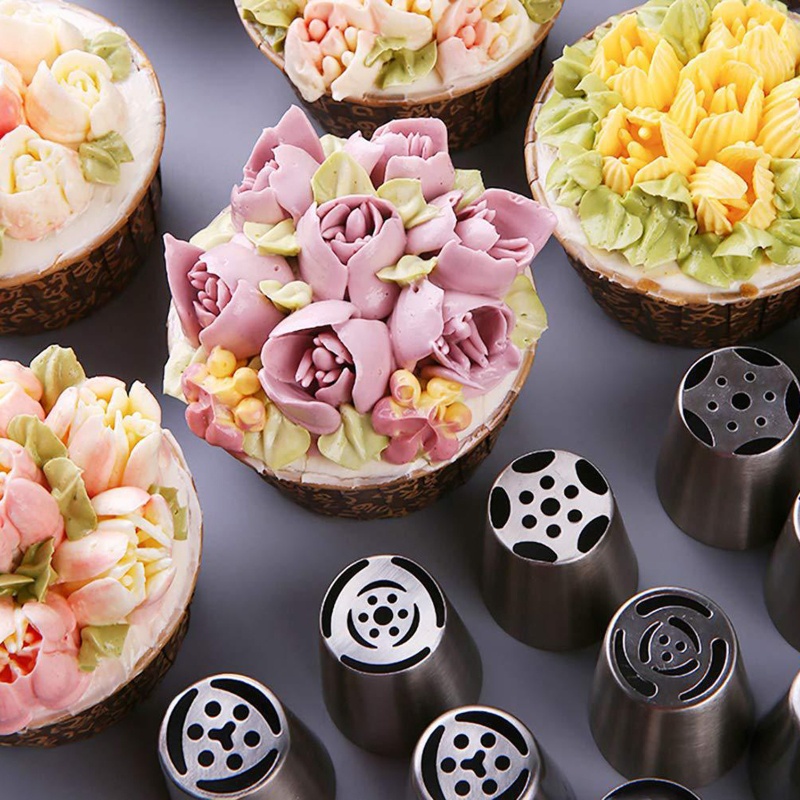 13pcs / Set Nozzle Icing Untuk Dekorasi Kue Natal