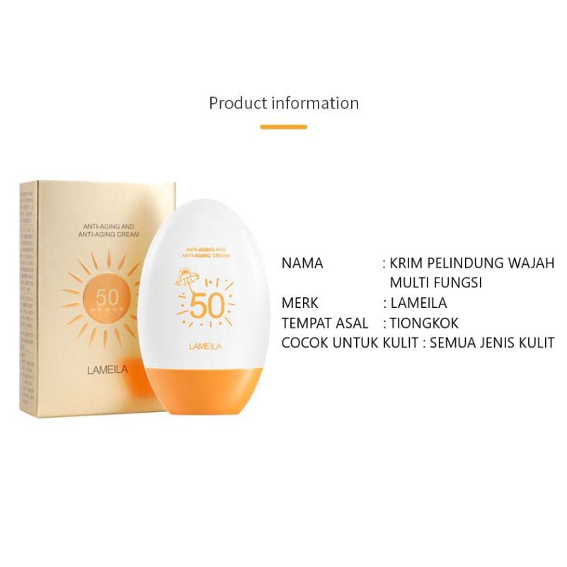 LAMEILA  SUNBLOCK 3053 3058 3060/ SUNSCREEN / UV CREAM SPF50+++ ANTI AGING HYDRATING PROTECTING CREAM