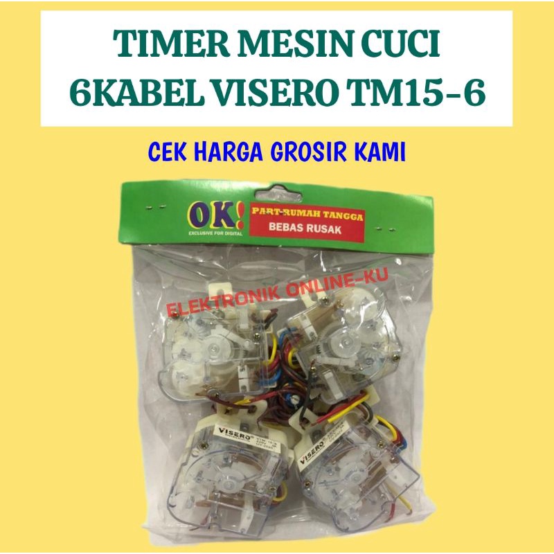 TIMER MESIN CUCI 6 KABEL VISERO TM15-6