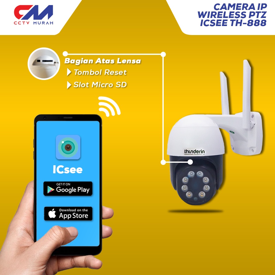 Camera CCTV WIFI || Type XM-811 || CCTV CAMERA WIFI PTZ OUTDOOR 5MP APLIKASI ICSEE BERGARANSI