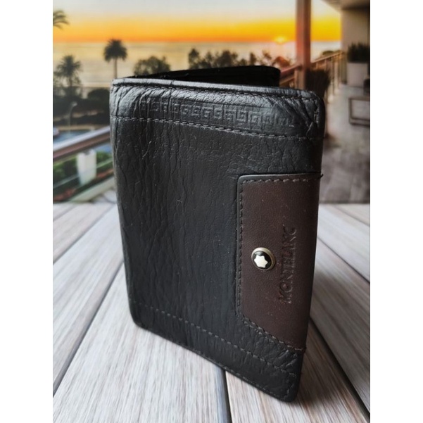 Preloved Dompet Kartu MONTBLANC, Material Kulit Asli/Genuine Leather