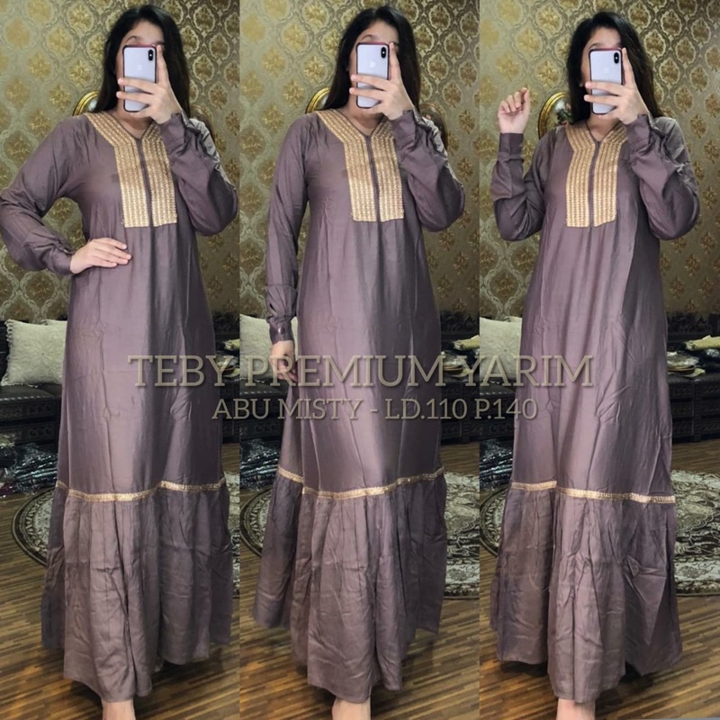 Daster arab Teby Premium Yarim-Abu Misty