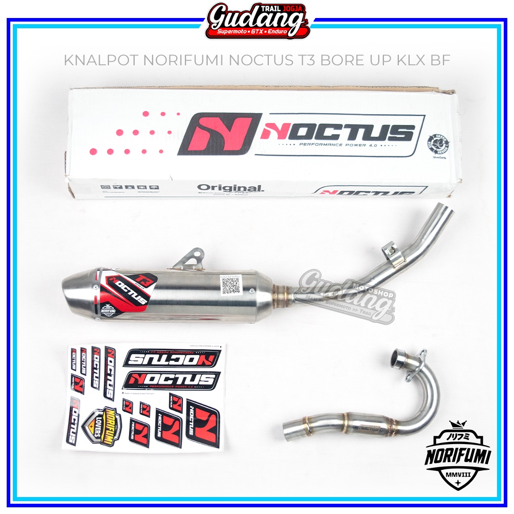 Kenalpot Knalpot Muffler Norifumi NOCTUS T3 RV1 T3 Bore Up Standar CRF 150L KLX 150 WR 155 Bigfoot Chrome Original