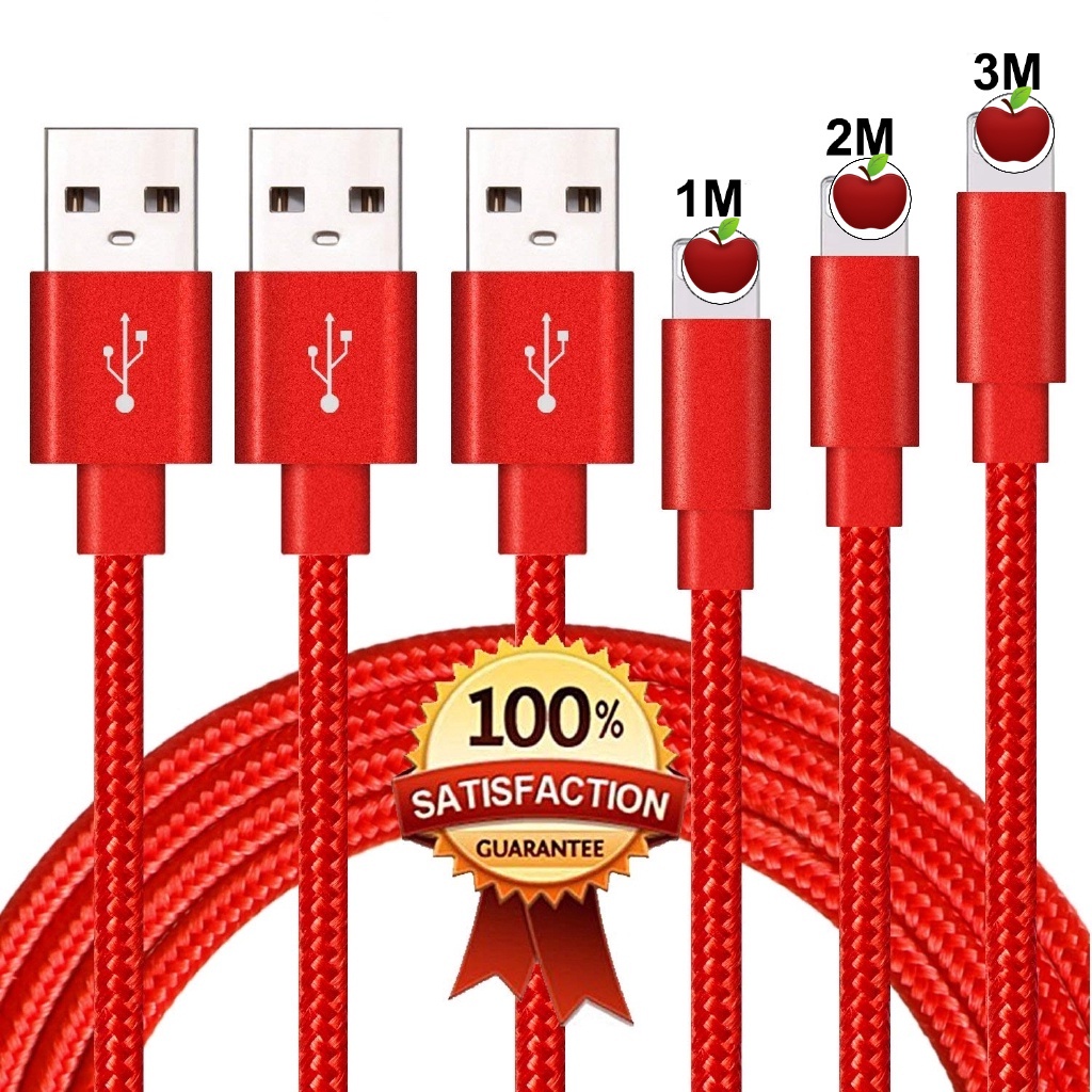 1m / 2m / 3m For iphone 6 7 8 X USB Charger Fast Charging Data Sync Cable