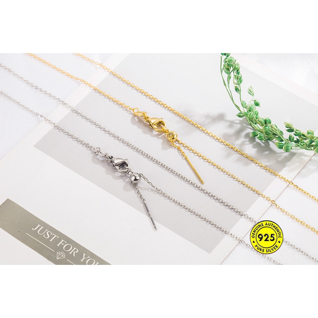 Kalung Rantai 18K Bahan Silikon Adjustable Dengan Jarum Untuk Wanita