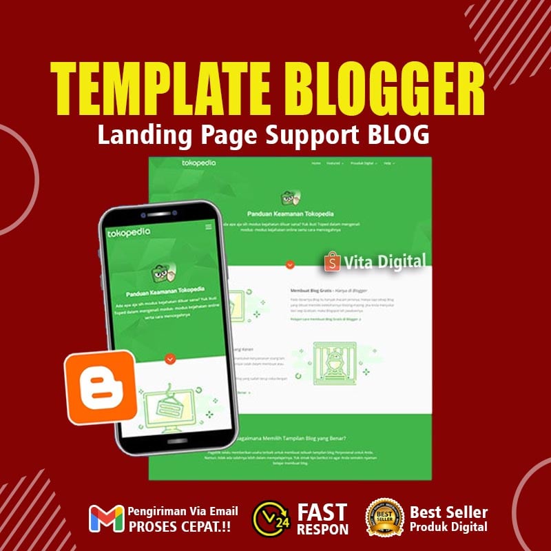 Blogger Template Landingpage Support Blog | Template Blogspot
