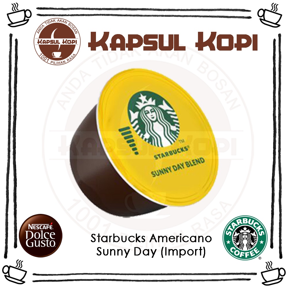 

Ecer Starbucks Americano Sunny Day Blend KapsulKopi Dolce Gusto Impor