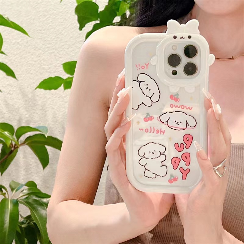 Case Pelindung Motif Kartun Anjing Bahan TPU Untuk iPhone 11 13pro 13prm 12 7Plus xs 8Plus XR 7 8 XR 11pro xs Max 12Pro Max