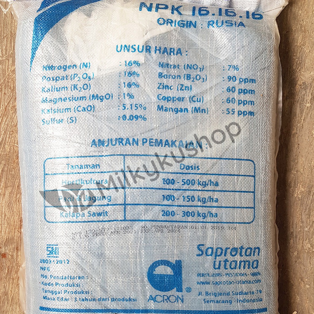 PUPUK PAK TANI NPK 16 16 16 BIRU ISI 20 KG KP VIA GOSEND GRAB