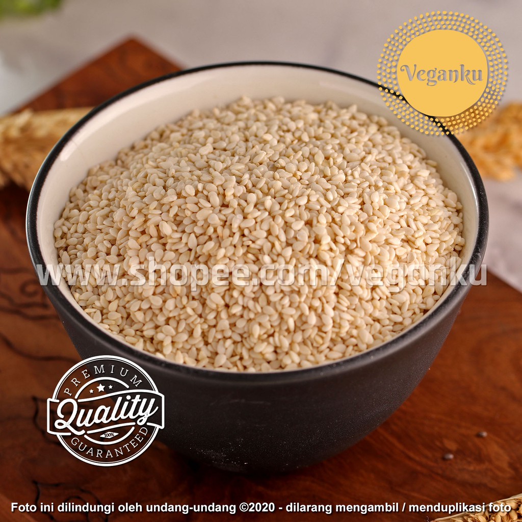 

Veganku - Organik Biji WIJEN PUTIH Mentah 1kg WHITE Sesame Premium