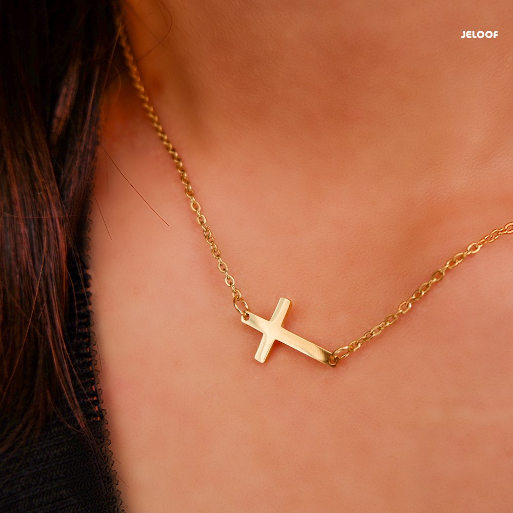 Jeloof Kalung EEVA Gold | Stainless Steel Version (ANTIKARAT) | Eeva Necklace Kalung Sidecross