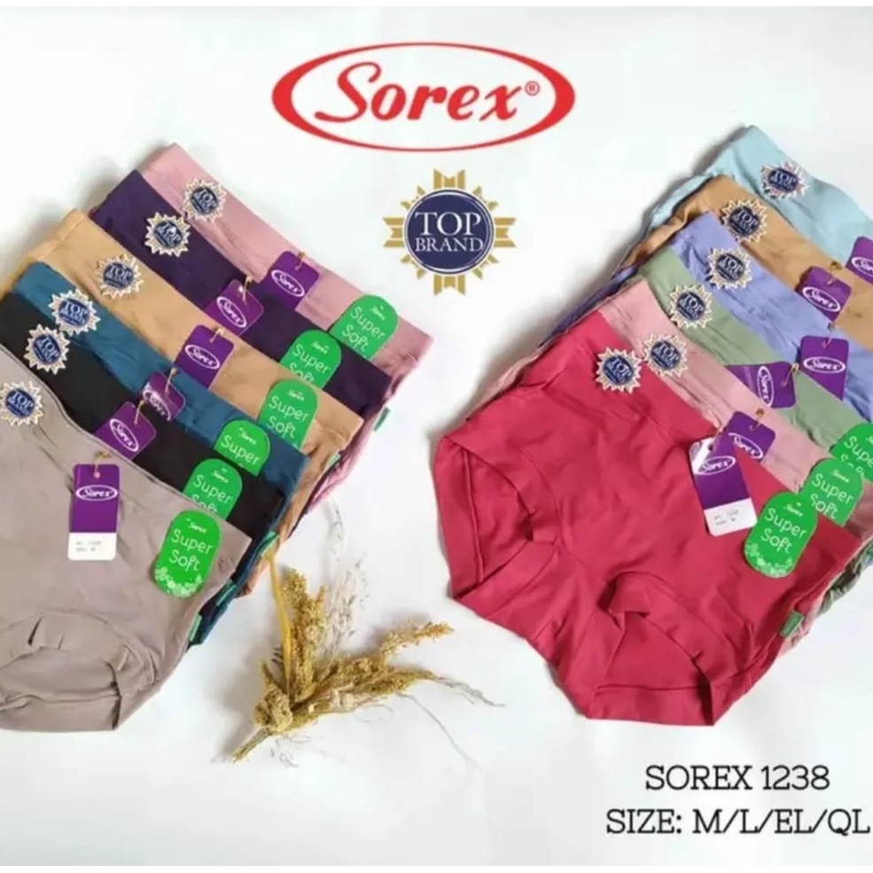 Celana dalam wanita sorex super soft 1238 asli promo isi 3 ,  pcs