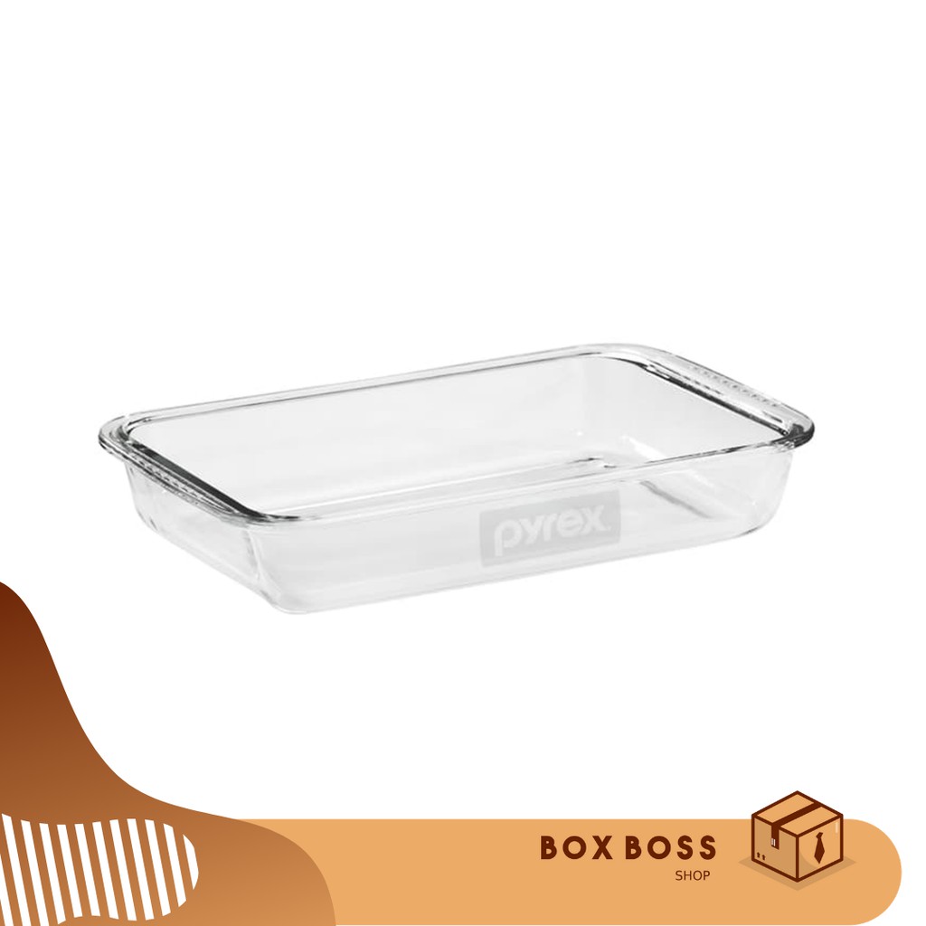 LOYANG KACA PERSEGI PYREX Panci Panggang Wadah Kaca