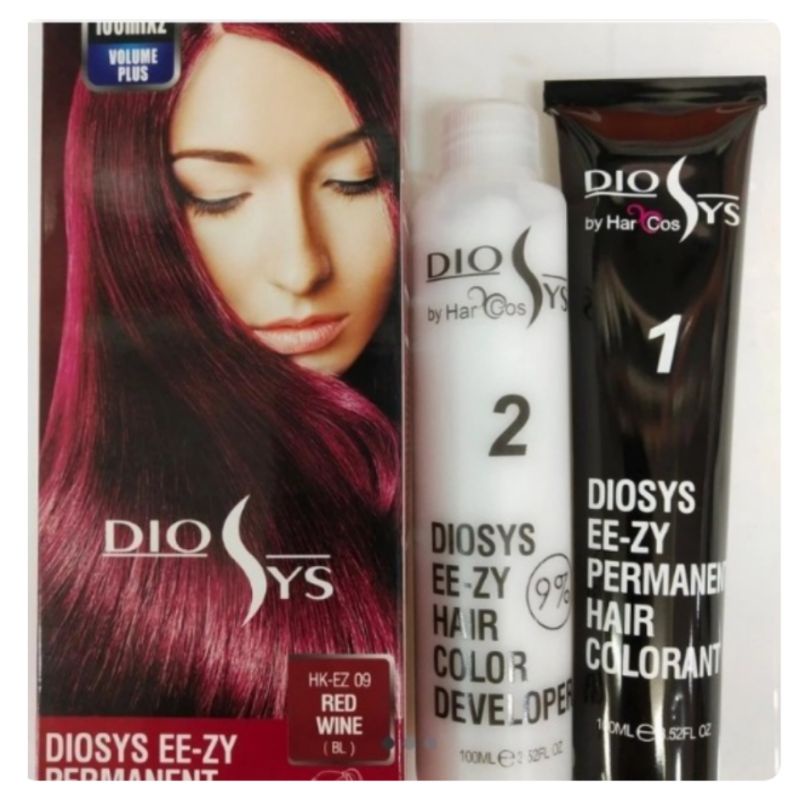 Cat rambut diosys RED WINE Hair color pewarna rambut dio sys