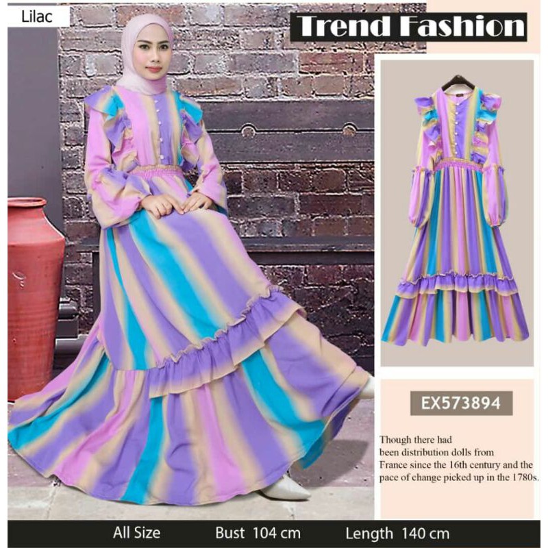Gamis rainbow lilac by Extu